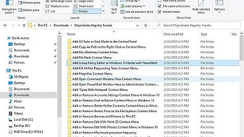 MajorGeeks Windows 10 Registry Tweaks - Add or Remove Features, Fix Bugs, and More!