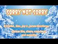 DJ Khaled ft Nas, JAY-Z, James fauntleroy & Harmonies by The Hive - SORRY NOT SORRY (audio lyrics)