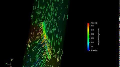 Velocity Glyph- Transient Flow Simulation over the Throttle Body