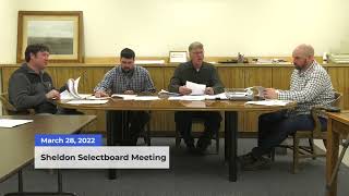 Sheldon, VT  | Selectboard Meeting 3/28/2022