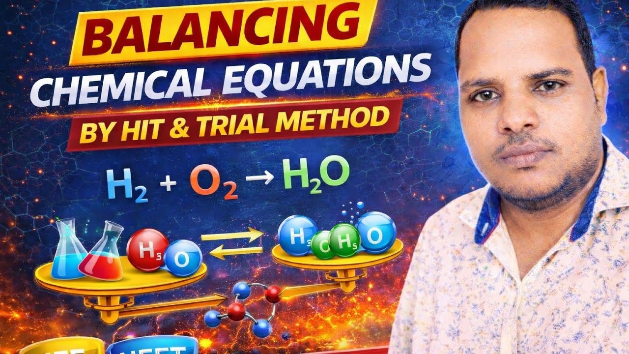 How to Balance Chemical Equations (Hit & Trial Method) | ICSE/CBSE | By Ashish Sir