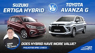 Suzuki Ertiga Hybrid vs Toyota Avanza G | Philkotse Spec Check (w/ English subtitles)