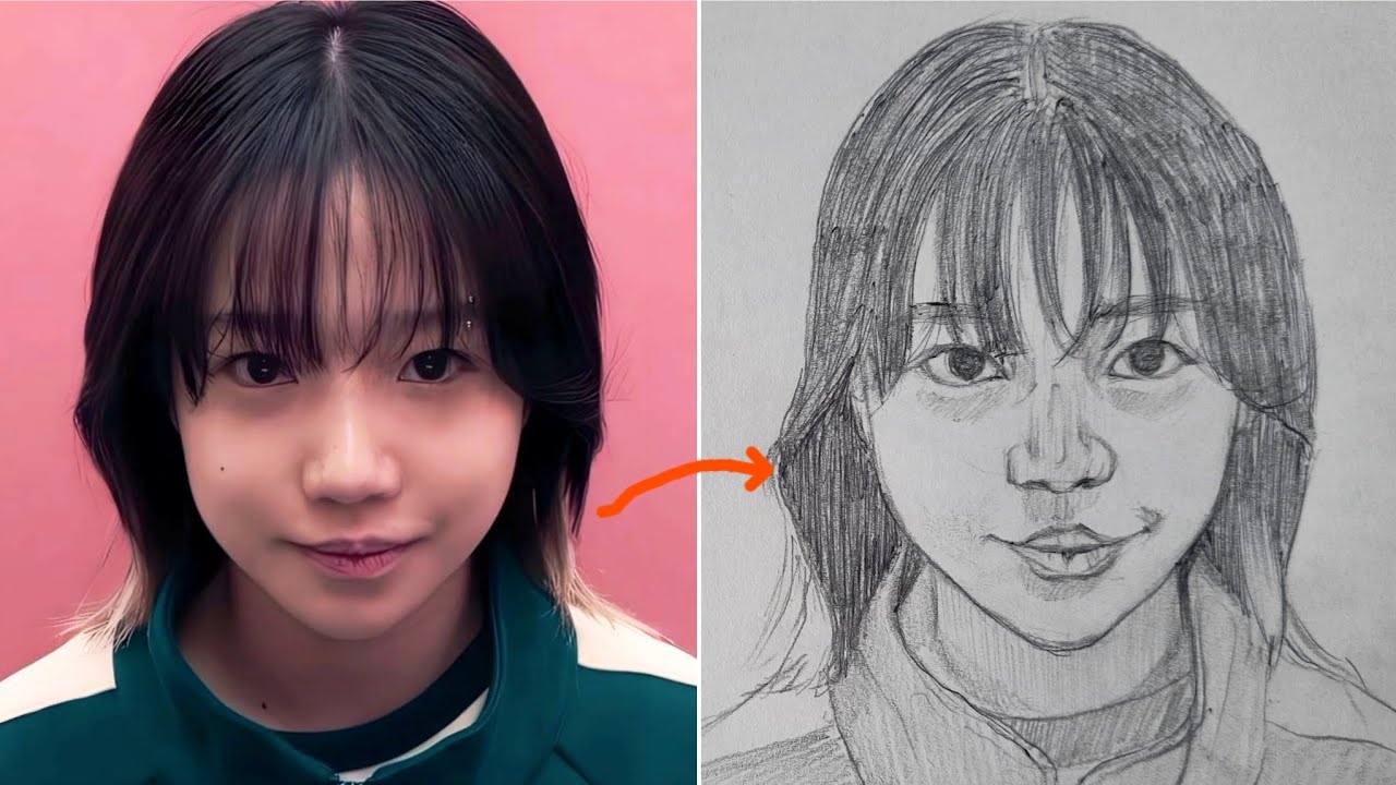 How to draw player 222 from squidgame - YouTube