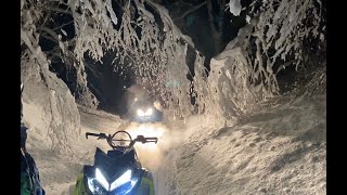 Четырёхдневная поездка на снегоходах Ski-doo, Lynx, Polaris по заснеженной тайге Кузбасса. (Часть 2)