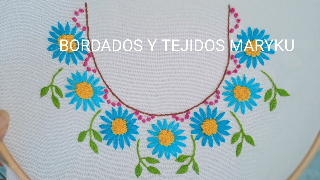 BORDADO A MANO FACIL PARA PRENDAS DE VESTIR EASY HAND EMBROIDERY FOR GARMENT YouTube