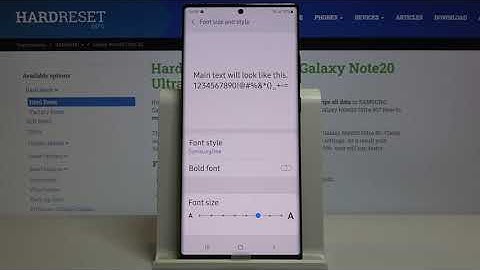 How to Change Font Style in SAMSUNG Galaxy Note 20 Ultra – Customize Font