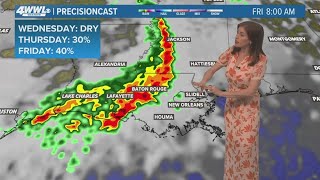 New Orleans Weather: Scattered rain and storms on Thursday and Friday