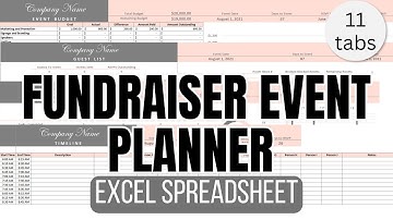 Fundraiser Event Planner Spreadsheet (Excel)