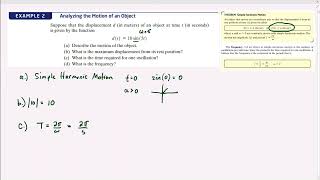 Celebrity Simple Harmonic Motion (Example 2) Profile