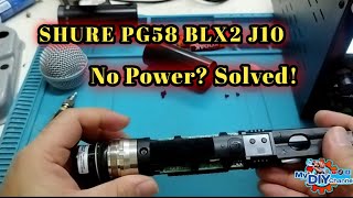 SHURE Wireless Microphone BLX2 J10 not working solved!