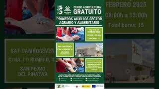 Curso gratuito Primeros auxilios sector agrario y alimentario S. Pedro del Pinatar