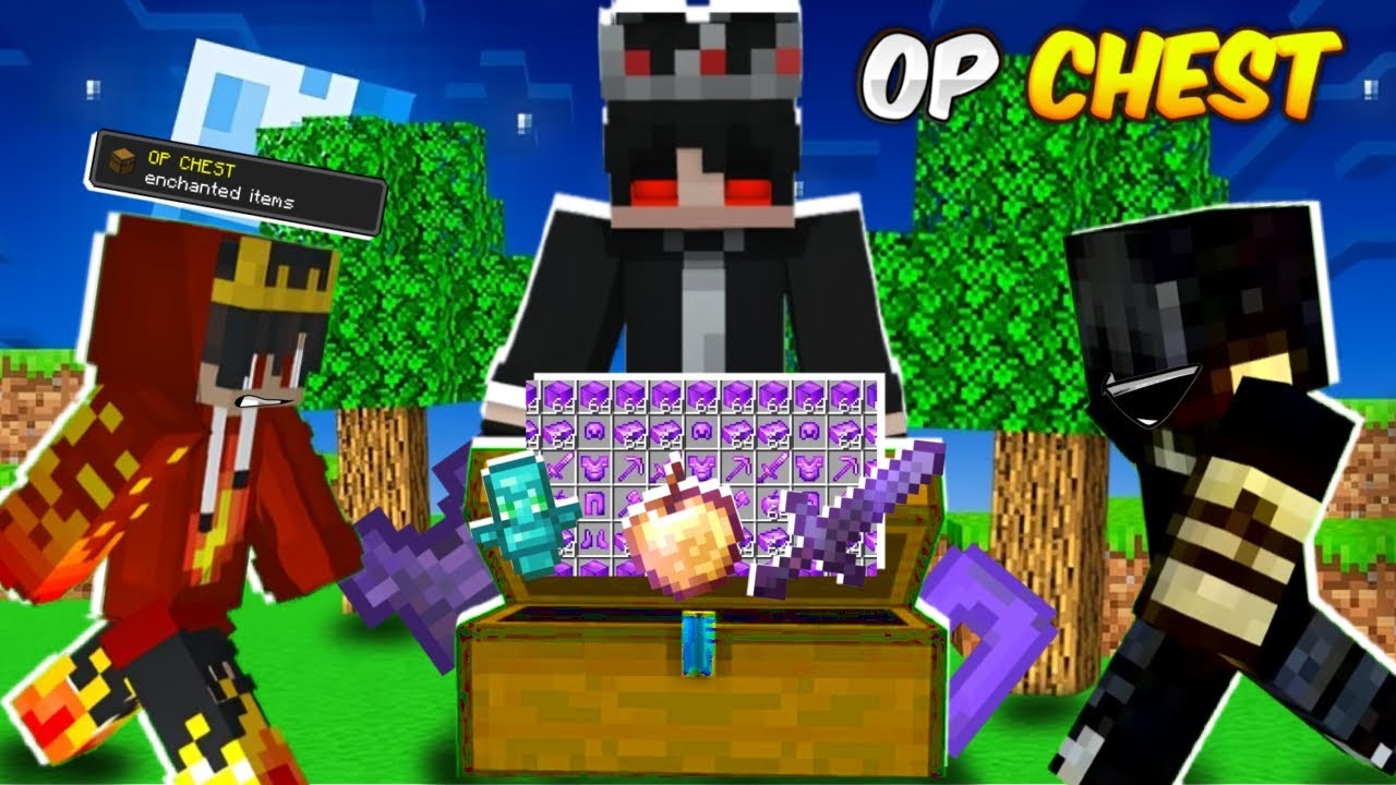 Minecraft , But Chest Give Superrr Op Items... 