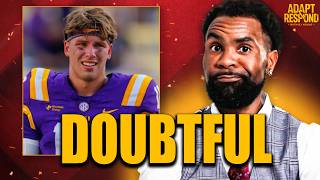 DOUBTFUL: Sam Leavitt could MISS No. 9 LSU vs. No. 8 Ole Miss matchup on Saturday