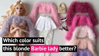 Dressing Up My Fashion Doll In Cute Fluffy Tops