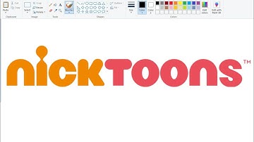 How to draw Nicktoons Logo on Computer using Ms Paint | Nicktoons logo Drawing.