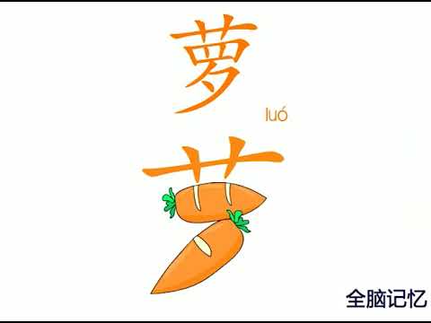 幼儿识字-萝 Learning Chinese Character-trailing plants
