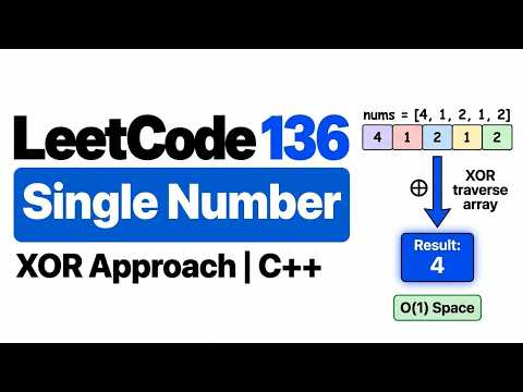 Single Number | LeetCode 136 | XOR Bit Manipulation | C++