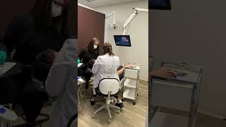 He’s actually editing at the dentist…