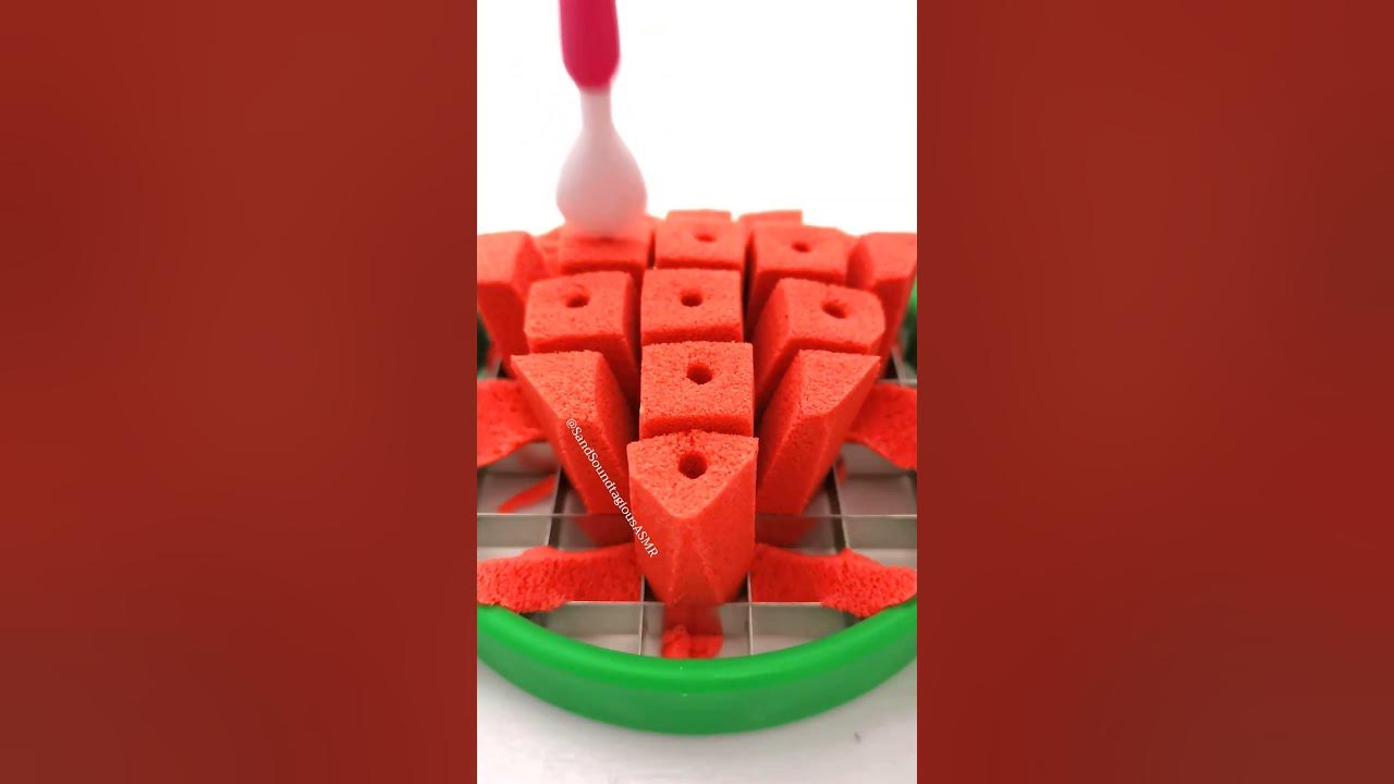 Kinetic Sand ASMR - Perfect Cuts & Deep Pokes 1533 #shorts