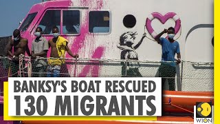 Italian coastguard helps rescue boat funded by Banksy | WION News | World News screenshot 4