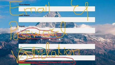 Live Email And Password Validation Using HTML,CSS And JavaScript || Signup & Login System Part 3