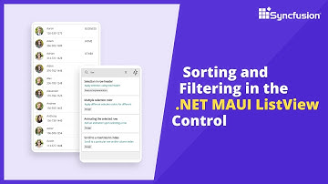 How to Perform Sorting and Filtering in .NET MAUI ListView Control