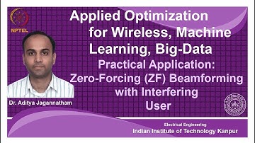 Lec 37 | Applied Optimization | Zero-Forcing (ZF) Beamforming with Interfering User  | IIT Kanpur