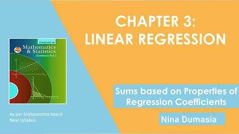 12th Commerce Linear Regression | Sums based on properties of Regression coefficients
