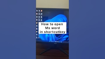 How to open Ms word with Shortcut key #shorts #computer