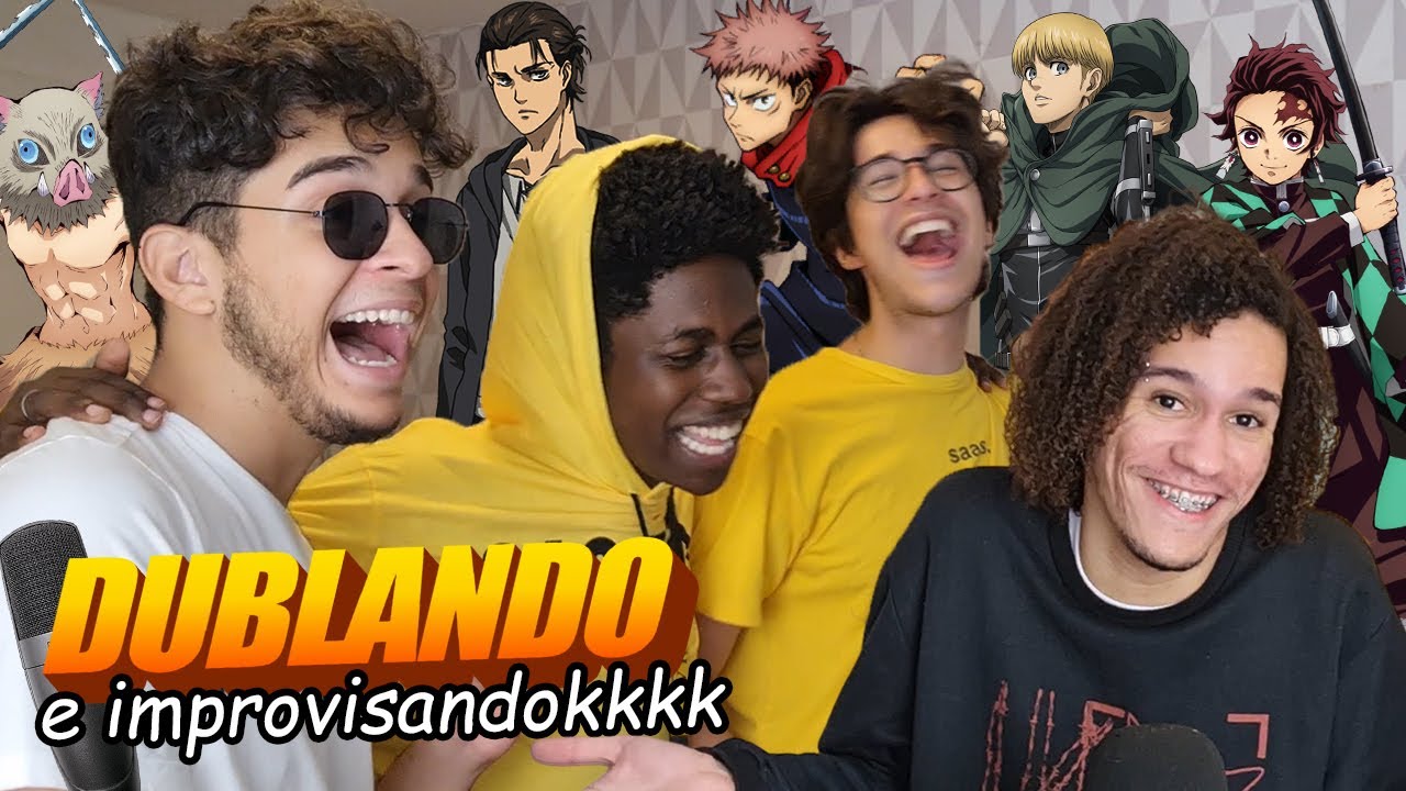 DUBLANDO CENAS DE ANIME 🎤 ft. Abelha, Deni e Paulo Mathias