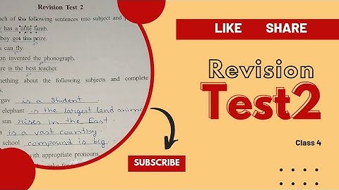 Revision Test 2|Class 4 English|Assam Jatiya Vidyalaya|TS Gyan