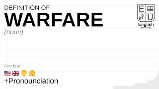 WARFARE meaning, definition & pronunciation | What is WARFARE? | How to say WARFARE