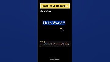 Learn How to Add Custom Cursor with CSS