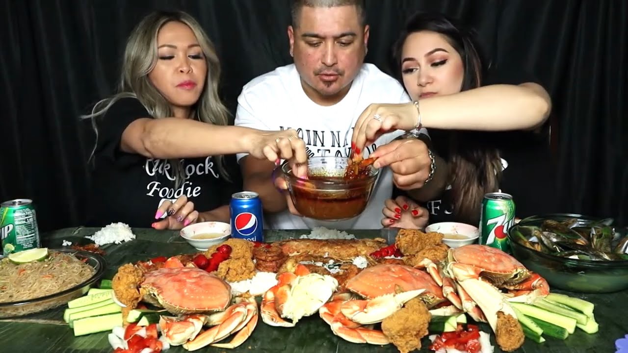 (EngTag) MEGA SEAFOOD PINOY MUKBANG CRABS/TAHONG/FRIED FISH/PANCIT