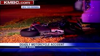 Man dies after motorcycle hits parked pickup