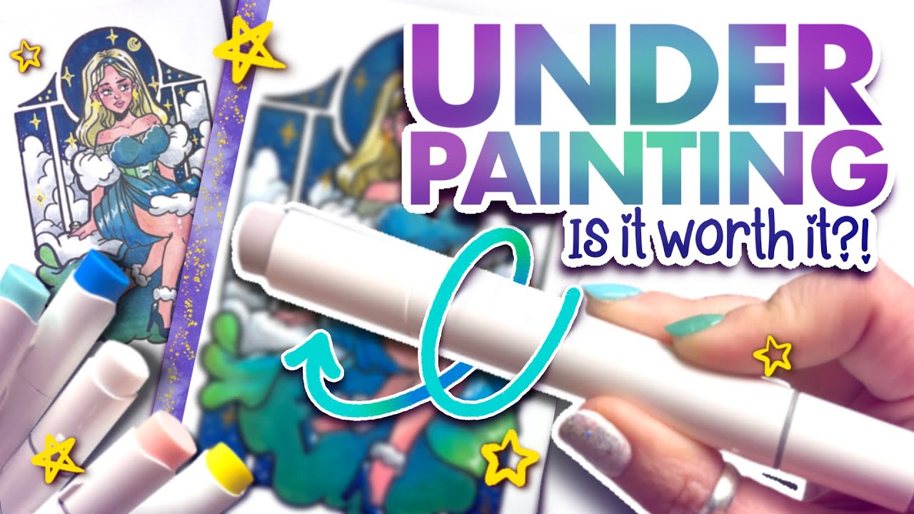 Hmmm.. Does it REALLY make a difference?! | EXPERIMENTING with ART: UNDER PAINTING!