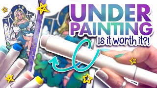 Hmmm.. Does it REALLY make a difference?! | EXPERIMENTING with ART: UNDER PAINTING!