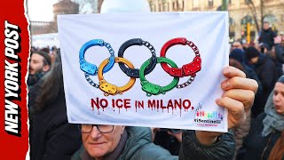 Minnesota To Milan Italians Protest Ice Presence At Winter Olympic Games