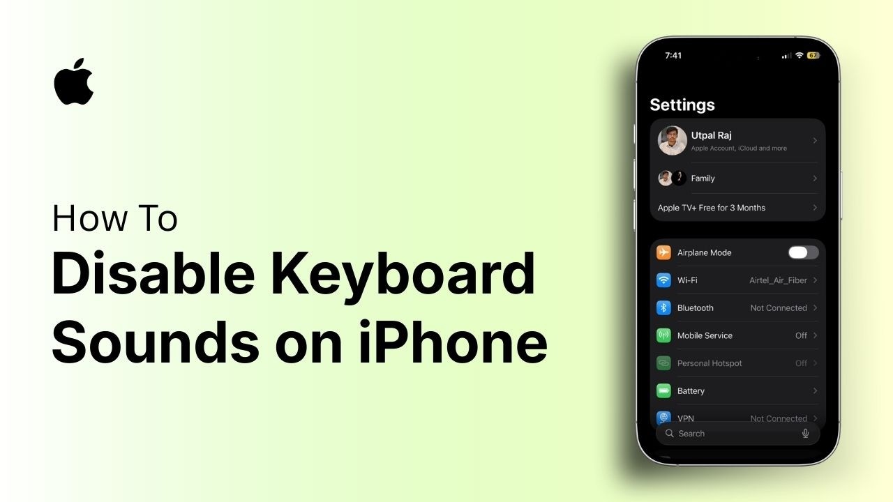 How to Disable Keyboard Sounds on iPhone