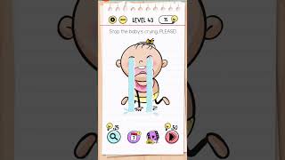 Brain Test Tricky Puzzles Level 43 Answer  Stop The Babys Crying Please