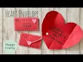 DIY Valentine S Day Heart Envelope Greeting Card Out Of Paper