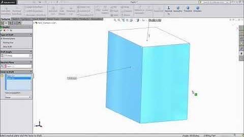SolidWorks Tutorial in Hindi 52 Neutral Plane Draft