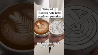 How to pour Rosetta tutorial #latteart #tutorial #youtubeshorts #shorts #baristalife#food