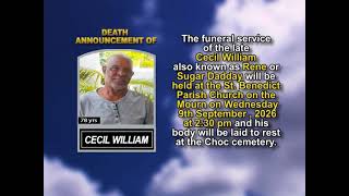 Cecil William ~ Short Obituary