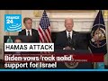 Biden vows &#39;rock solid&#39; support, defence aid for Israel • FRANCE 24 English