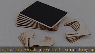 10 Pack Mini Chalkboards Signs with Easel Stand, Small Rectangle Chalkboards Blackboard, Wood Place