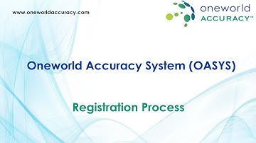 OASYS tutorials - Registration process