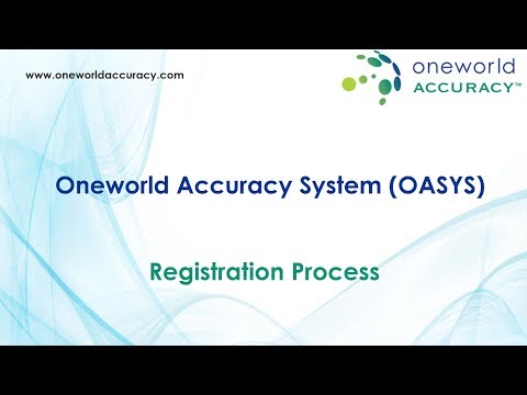 OASYS tutorials - Registration process