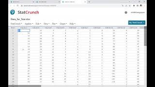 Ch2 How to Use StatCrunch to Construct Frequency Table and Histogram