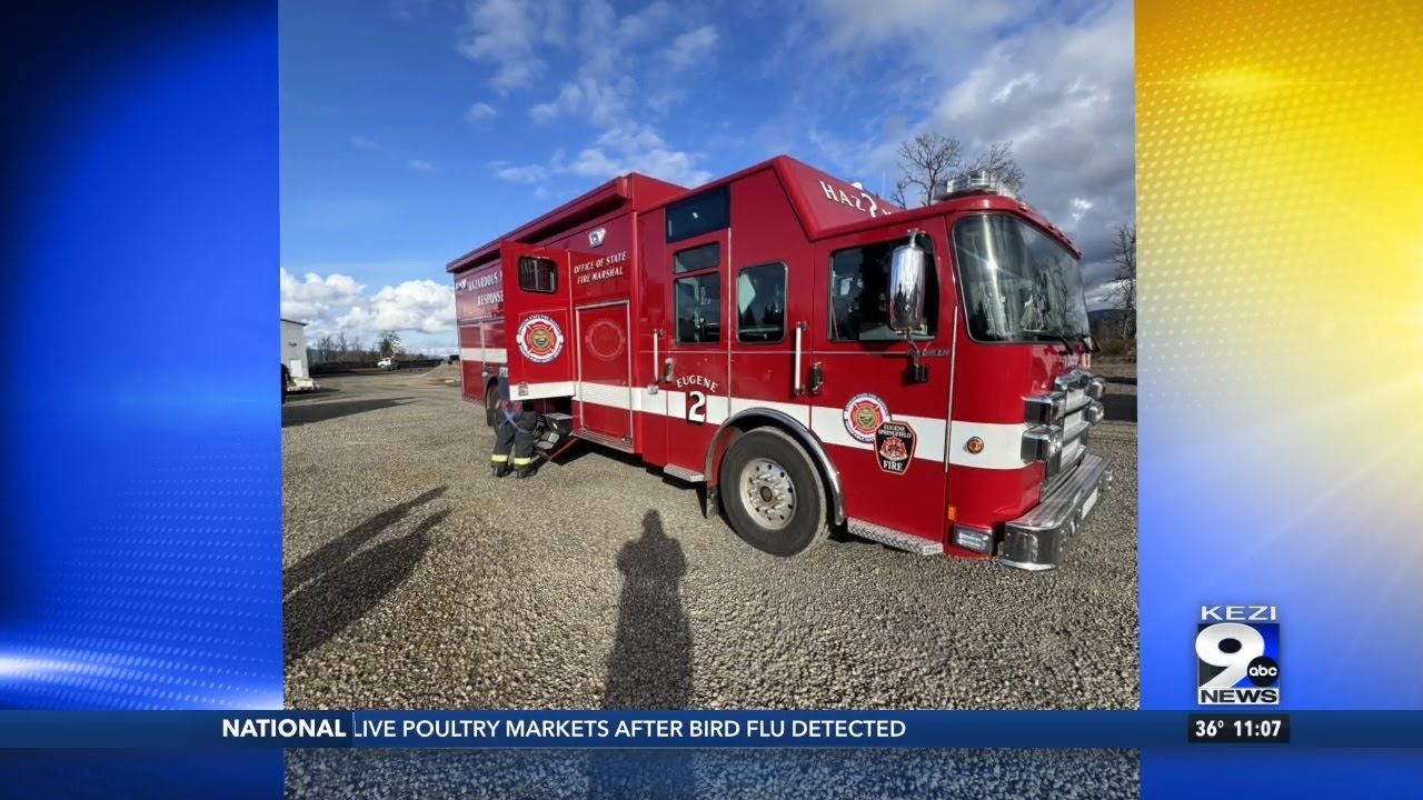 Eugene Springfield Fire responds to chlorine gas leak - YouTube